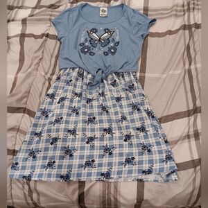 Lily Bleu Blue Plaid Butterfly Dress